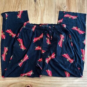 Vintage 80’s Budweiser Logo Black Lounge Pants